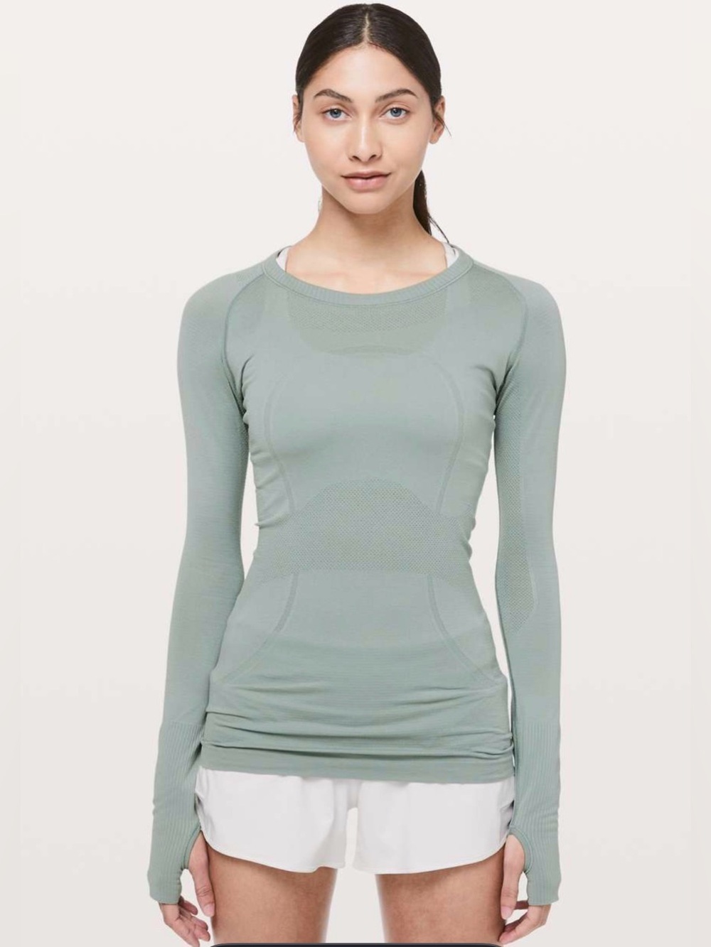 lululemon athletica Swiftly Tech Long Sleeve Women's Top in Palm Court Sz 8